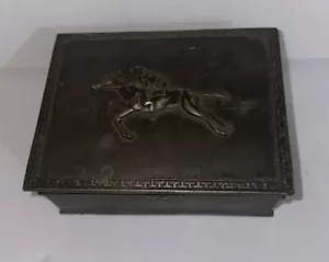 Juego de 4 ceniceros vintage de caja de cigarrillos de metal y madera ASA Horse Pony HiHi Japón - Imagen 1 de 16