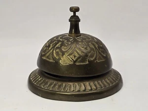 Vintage Art Deco Brass Hotel Desk Service Bell Works! - Picture 1 of 5