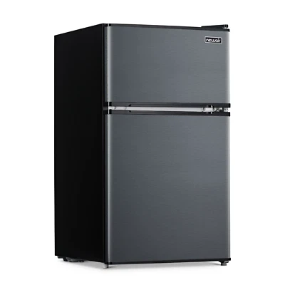 Newair 3.1 Cu. Ft. Compact Mini Refrigerator with Freezer in Gray | NRF031GA00