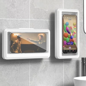 Shower Phone Holder Waterproof 480 Rotating Phone Holder for Bathroom Bathtub - Photo 1 sur 14