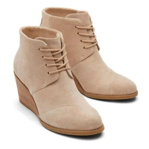 TOMS Hyde Sand Suede Wedge Boot, Size 7, NWT - Picture 1 of 11