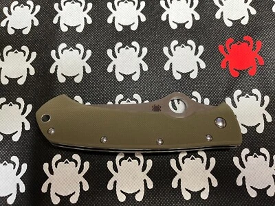 Spyderco Lum Tanto OD Green G-10 Handle Satin Blade Exclusive Factory Second - Image 1 of 4