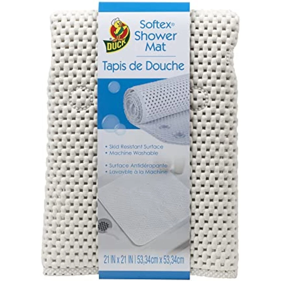 Bath Mat Softex 21x21 White PartNo 285154 by Shurtech Brands X 2