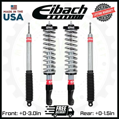 Enrolladores delanteros y amortiguadores traseros Eibach etapa 2 | Se adapta a Toyota Tundra 2007-2021 Foto 1 de 2