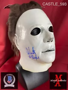 Maschera Nick Castle autografata firmata Michael Myers Halloween Beckett COA horror - Foto 1 di 5