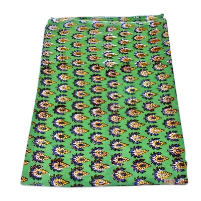 10 Yards Designer Block Printed Indian Handmade Cotton Fabric Skin Friendly - Image 1 of 4