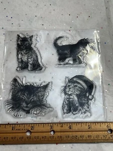 NEW Cats Kitten 6.3x4.8 - Clear STAMP -Save when you buy more - Picture 1 of 7