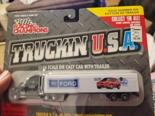 Racing Champions Truckin USA Ford Motor  Semi-Trailer Transporter Escort Hauler - Image 1 of 1