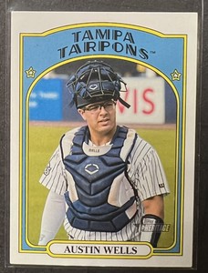 2021 Austin Wells Topps Heritage Minor league Rookie Card RC #157 Yankees