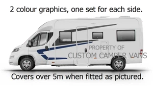 (No.953) MOTORHOME GRAPHICS STICKERS DECALS CAMPER VAN CARAVAN UNIVERSAL FITTING - Picture 1 of 7