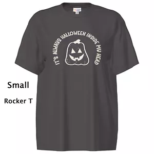 PICCOLO DONDOLO LULAROE T ~ SEMPRE HALLOWEEN DENTRO LA MIA TESTA ~ Grigio - Foto 1 di 2