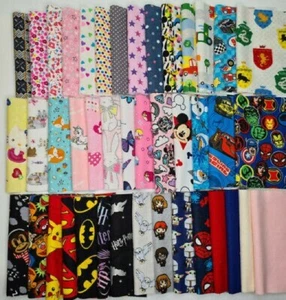 100 % Baumwolle gebürstet Flanell Winceyette Stoff Kinderzimmer bedruckt Nachtkleider Kinder - Bild 1 von 37