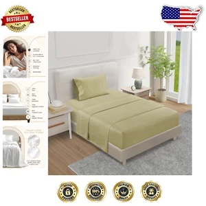 Eco-Friendly Twin XL 800 TC Egyptian Cotton Sheets - Elegant Seafoam, 3 Pieces - Picture 1 of 8