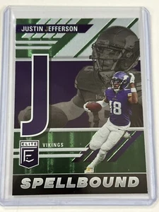 2023 Donruss Elite Spellbound Green #SB-JJ1 Justin Jefferson J - Vikings - Picture 1 of 7