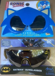 Sonic-Batman Sun-Staches Sunglasses One Size Costume Cosplay Dress Up - Picture 1 of 2