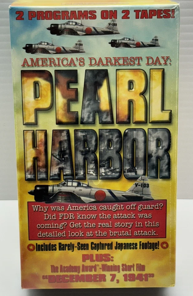 Americas Darkest Day - Pearl Harbor (VHS, Boxed Set, Black & White)