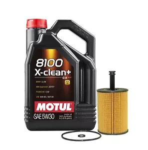 5L Motul 8100 X-CLEAN + 5W30 Wix Filter Motor Oil Change Kit API SN/CF - Picture 1 of 1