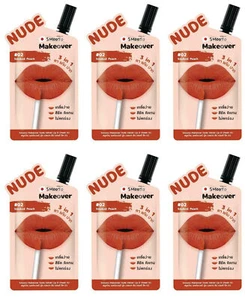 Smooto Makeover Nude Velvet Lip and Cheek 3 in 1 # 02 Smoked Peach Box of 6 - Picture 1 of 5