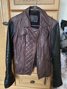 women’s River Island Learher Biker Jacket, Size UK 6, Great condition - Picture 1 of 3