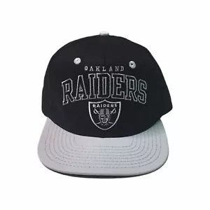 Cappello Berretto Vintage Oakland Raiders NFL Snapback Reebok Cotone Nero e Grigio Nuovo senza etichette - Foto 1 di 6