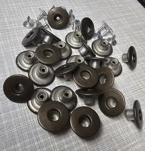 50 Jeansknöpfe  Metallknopf Hose Knopf Messing antik gold 17 mm rostfrei design - Bild 1 von 3