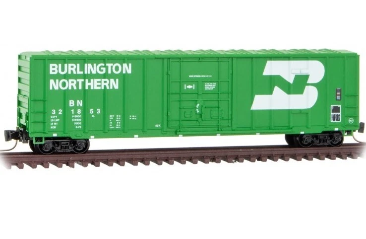 Micro Trains ~ Z Scale ~ New Burlington Northern 50' Box Car #321656 ~ 51100123 - Image 1 of 1