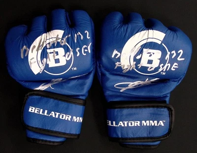 Marius Zaromskis 2x Signed Bellator 132 Fight Worn Used Gloves PSA/DNA Autograph - Image 1 of 4