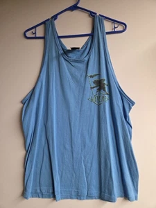Vintage 80s Neon GOTCHA Faded Medium Blue Tank Top Sleeveless T Shirt 20x27.5 - Picture 1 of 7