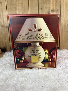 Lenox China Holly Berry Holiday Candle Lamp Christmas 10 inches NEW In Box - Picture 1 of 4