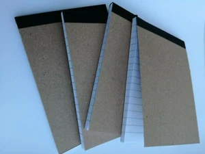 6 PADS A6 GEFÜTTERTES PAPIER BEIDSEITIG WEISSES PAPIER NOTIZPAD MEMO NOTEBOOK - Bild 1 von 12