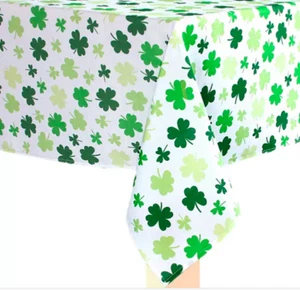 New ST. PATRICK'S DAY Tablecloth Irish Shamrock Green 60 x 102" Oblong OKEO-TEX - Picture 1 of 6