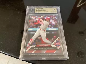 2024 Topps Now BRYCE HARPER BGS 10 Platinum Member card PHILLIES POP 1 🔥 - Picture 1 of 2