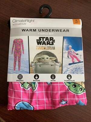  Ropa interior térmica Star Wars Climate Right de Cuddl Duds para niñas talla S (6-7)  Foto 1 de 4
