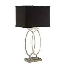 Coaster Rectangular Table Lamp Black and Brushed Nickel Rectangular