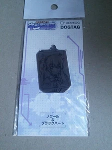 Hyperdimension Neptuno Neptunia oficial pequeña etiqueta de perro negro corazón Tsunako - Imagen 1 de 2