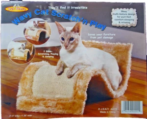 Wavy Cat Scratch'n Play Cat Scratcher & Lounger  2-Sided  Cat Approved  M3930 - Picture 1 of 13