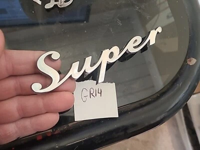 Buick Riviera "Super" 1957 de colección 4 puertas techo rígido super emblema OEM BIN GR14 Foto 1 de 4