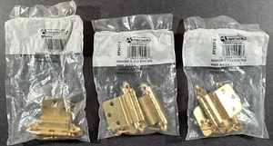 3 Qt. AMEROCK BP3417-3 POLIERTES MESSING SELBSTSCHLIESSENDE SCHRANKSCHARNIERE - Bild 1 von 1