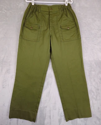 VTG Boy Scouts Pants Youth 28x29 BSA Uniform Cargo Utility Waist Union USA Made - Image 1 of 4