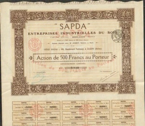 SAPDA, Entreprises Industrielles du Bois (CLICHY S/SEINE 92) (X) - Picture 1 of 1