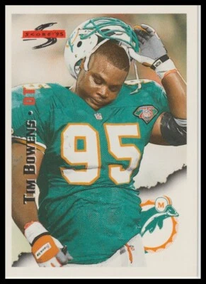 1995 Tim Bowens Score Pinnacle Football #53 Miami Dolphins - Image 1 of 2