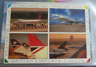 Large Postcard: London Airports card including Concorde , unposted (#80.177