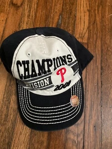 Philadelphia Phillies 2008 Division Champions 47 Hat - Adjustable Black & White - Picture 1 of 4