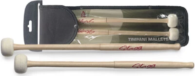 1 par de mazos de timbales con cabeza de fieltro, redondos, diámetro 38 mm, mazos Foto 1 de 2