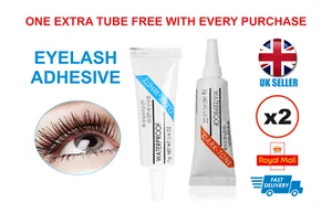 2 Pack False Eyelash Glue Strip Lash 7g Strong Adhesive Waterproof Clear/Dark - Picture 1 of 1