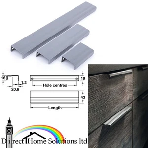 Hafele Line Aluminium Profile Handle Matt Anthracite Finish Kitchen Cabinet Door - Picture 1 of 9