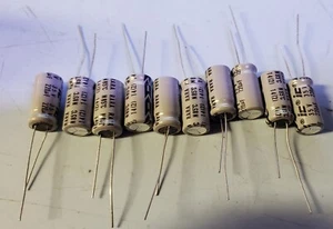 220uF 35V PC Mount Electrolytic Capacitor Aluminum Qty 10 NOS Made in Japan - Picture 1 of 5