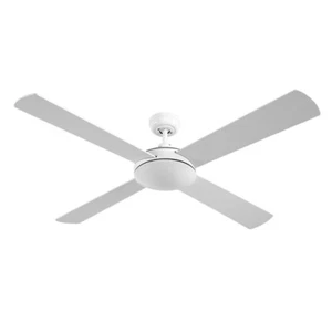 52'' Ceiling Fan AC Motor 4 Blades w/Remote White Devanti - Picture 1 of 8