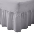 Plain Pollycotton Percale Valance Fitted Sheet Single, Double King, Super King