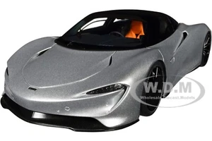 MCLAREN SPEEDTAIL SUPERNOVA SILVER W/SUITCASES 1/18 MODEL CAR BY AUTOART 76090 - Picture 1 of 8